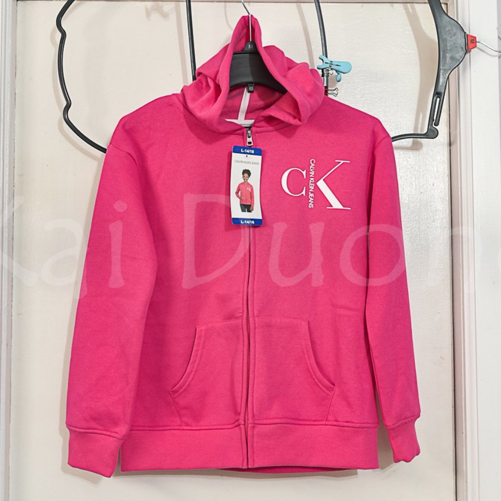Calvin Klein‎ Ladies and Youth Full Zip Hoodie - Pink